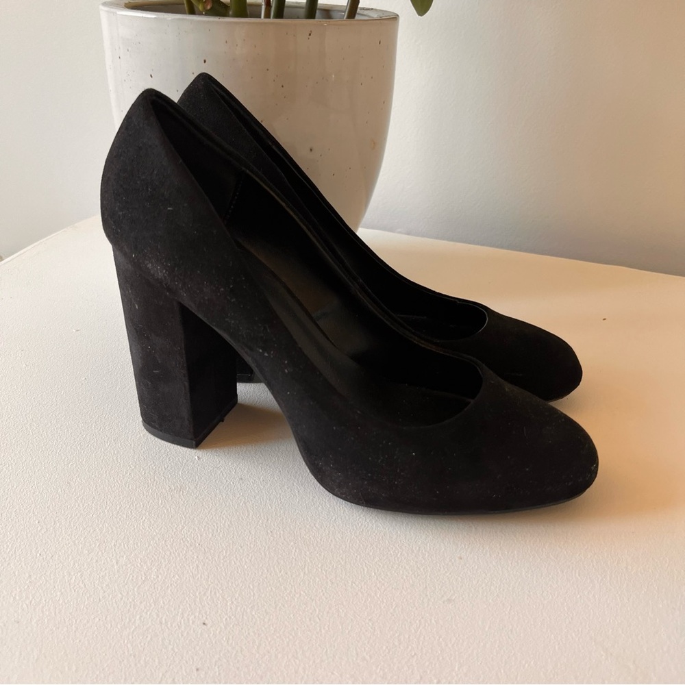 Aldo Black Block Heel Pumps